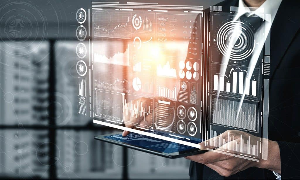 Futuristische Technologie als Symbol fuer kuenstliche Intelligenz